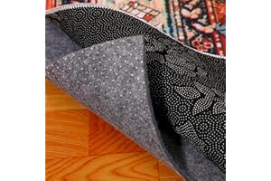 DAKKIONY Non Slip Rug Pad 5 x 7 Ft, Felt Under Rug Cushioning, Carpet Padding for Area Rugs on Hardwood, Laminate & Tile Floors, Keeps Rugs Secure