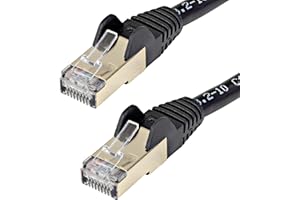 StarTech.com 6ft CAT6a Ethernet Cable - 10 Gigabit Shielded Snagless RJ45 100W PoE Patch Cord - 10GbE STP Network Cable w/Str