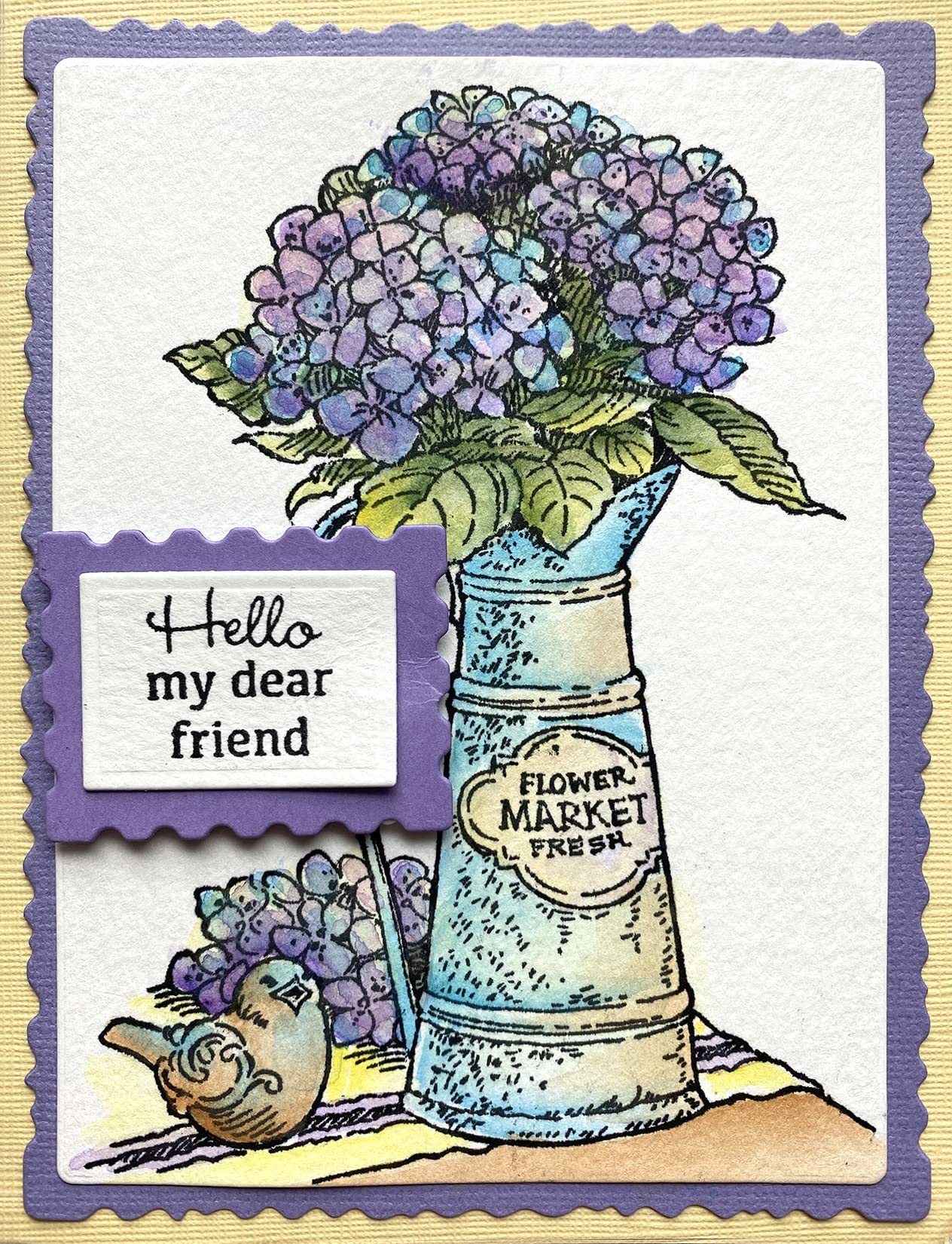 Stampendous Cling Hydrangea TIN