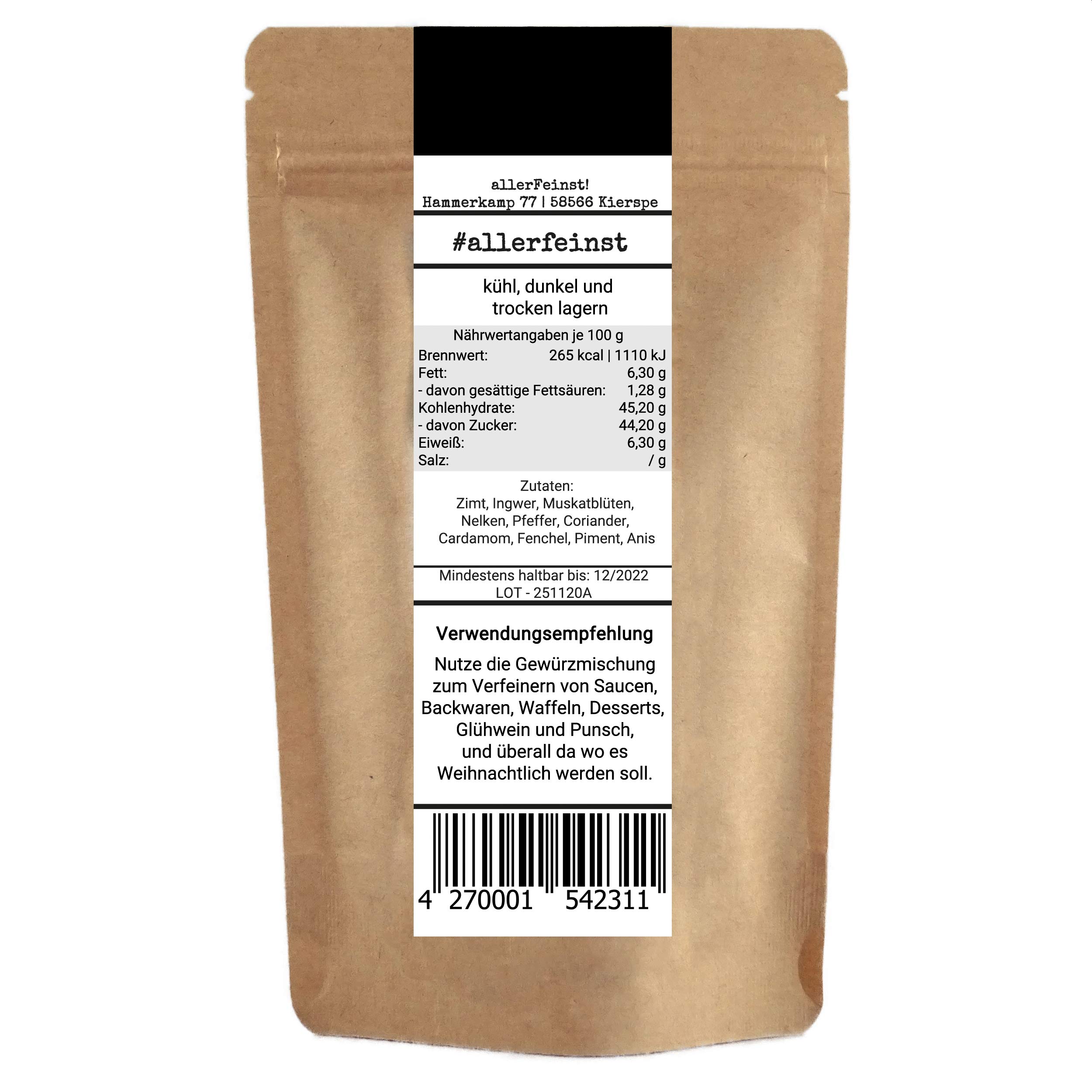 allerFeinst! - Opas Weihnachts-Sünde Spekulatiusgewürz – Spekulatiusgewürzmischung für Spekulatius, Plätzchen, Waffeln, Kekse, Saucen, 1er Pack (1 x 100g) 2