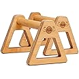 WOODPOWER® - PowerBars, Wooden Parallettes Push Up Bars, Joint-Friendly Beech Wood Calisthenics Equipment for Home, Durable Handstand Trainer Push Up Handles for Floors