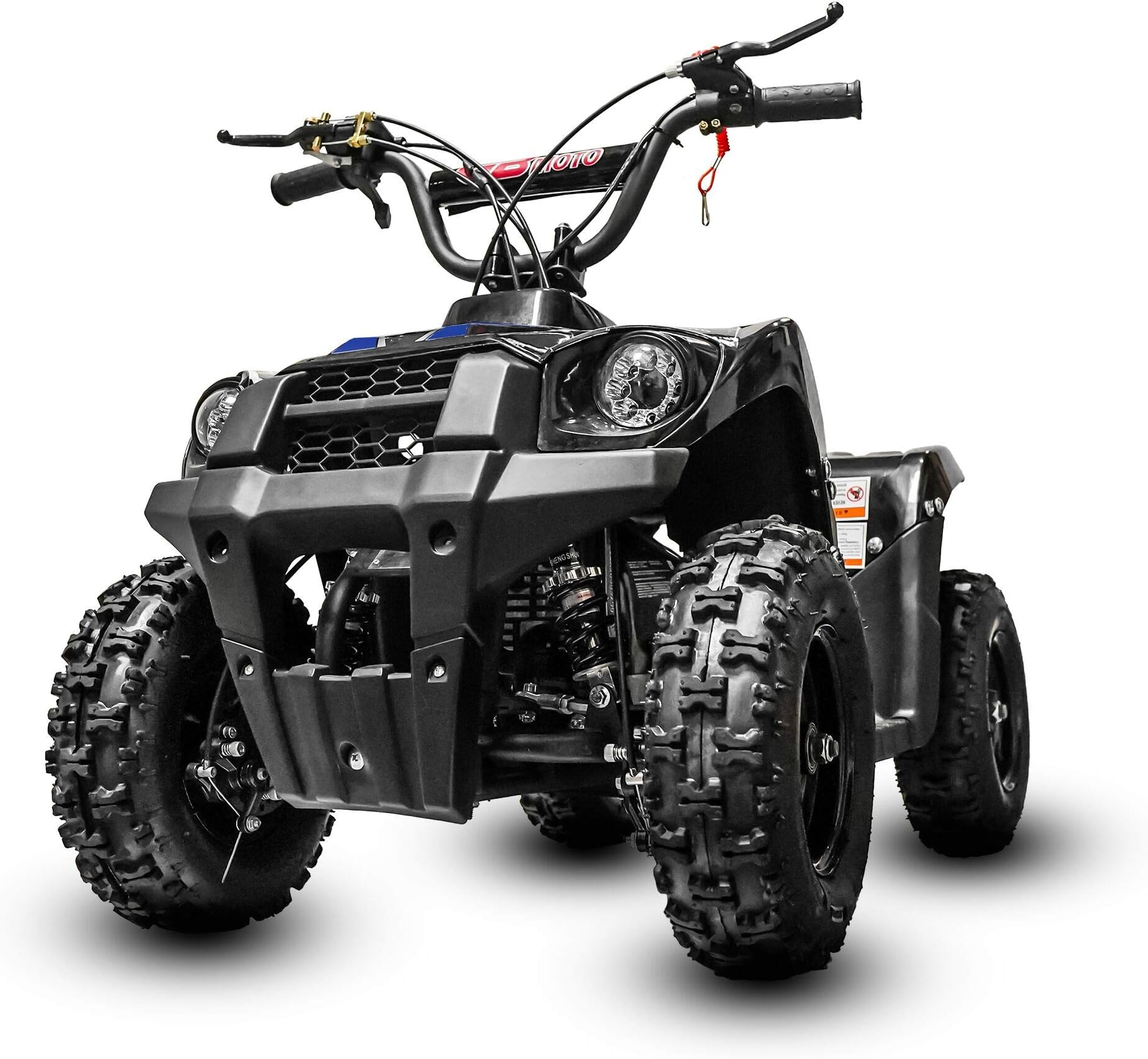 Fit Right Monster Kids Wheeler 40cc 4 Stoke Gas Powered ATV Off Road Kids ATV Front and Rear Suspension and Disk Breaker Perfect Frist Quad for Kids. Blue
