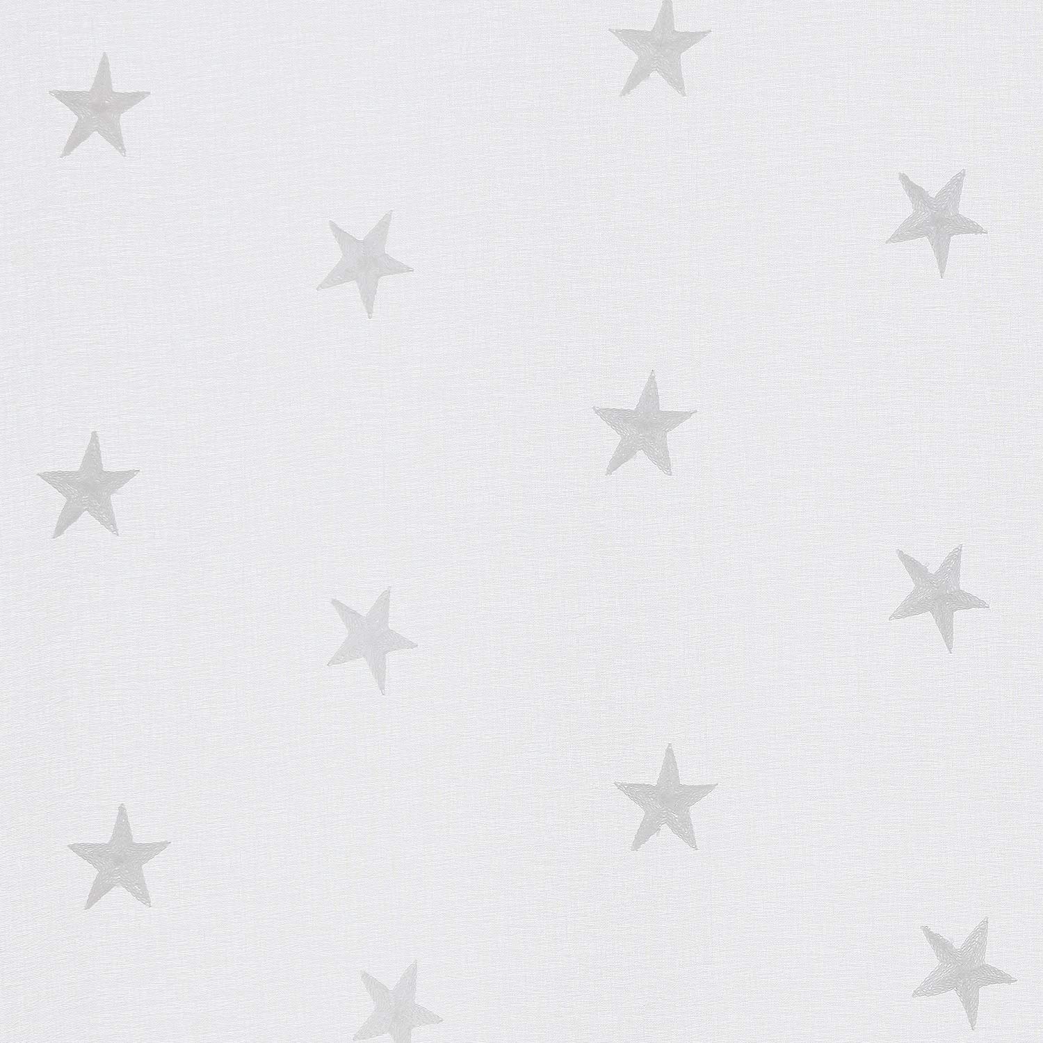 Doconovo Lot De 2 Rideaux Voilage Enfant En Voil Etoile Brode A Oeillets Voilage Chambre Bebe 140x175 Cm Blanc Voilages Nslmgroup Ameublement Et Decoration