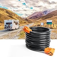 OPL5 50Amp RV/EV Power Extension Cord 25FT, Heavy Duty NEMA 14-50P Plug to NEMA 14-50R Receptacle Connector with Grip Handle,