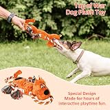 IOKHEIRA Dog Squeaky Plush Toy for Large Breeds Tug Rope Chew Yellow view 5