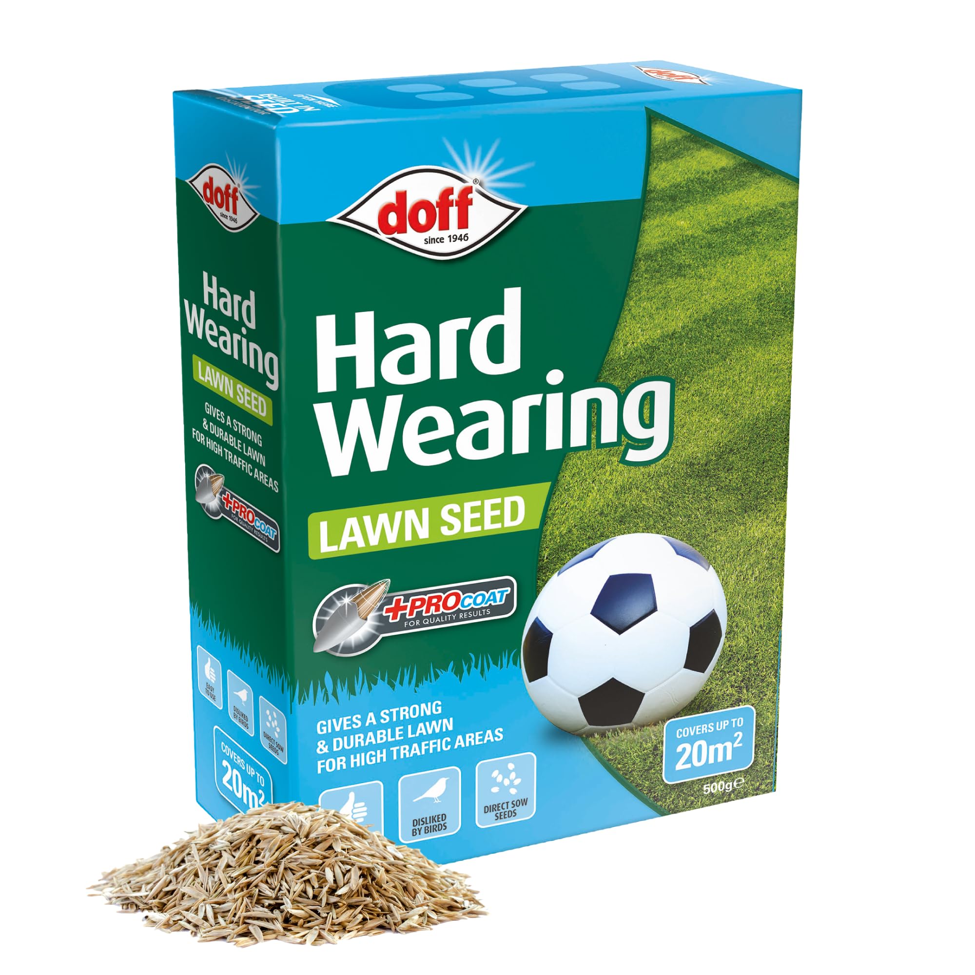 Doff Hard wearing Lawn Seed with PROCOAT 500g