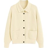 ZAFUL Women's Fall Chunky Cardigan Sweaters Trendy 2025 Mock Neck Button Down Long Sleeve Casual Knit Coat Winter Clothes