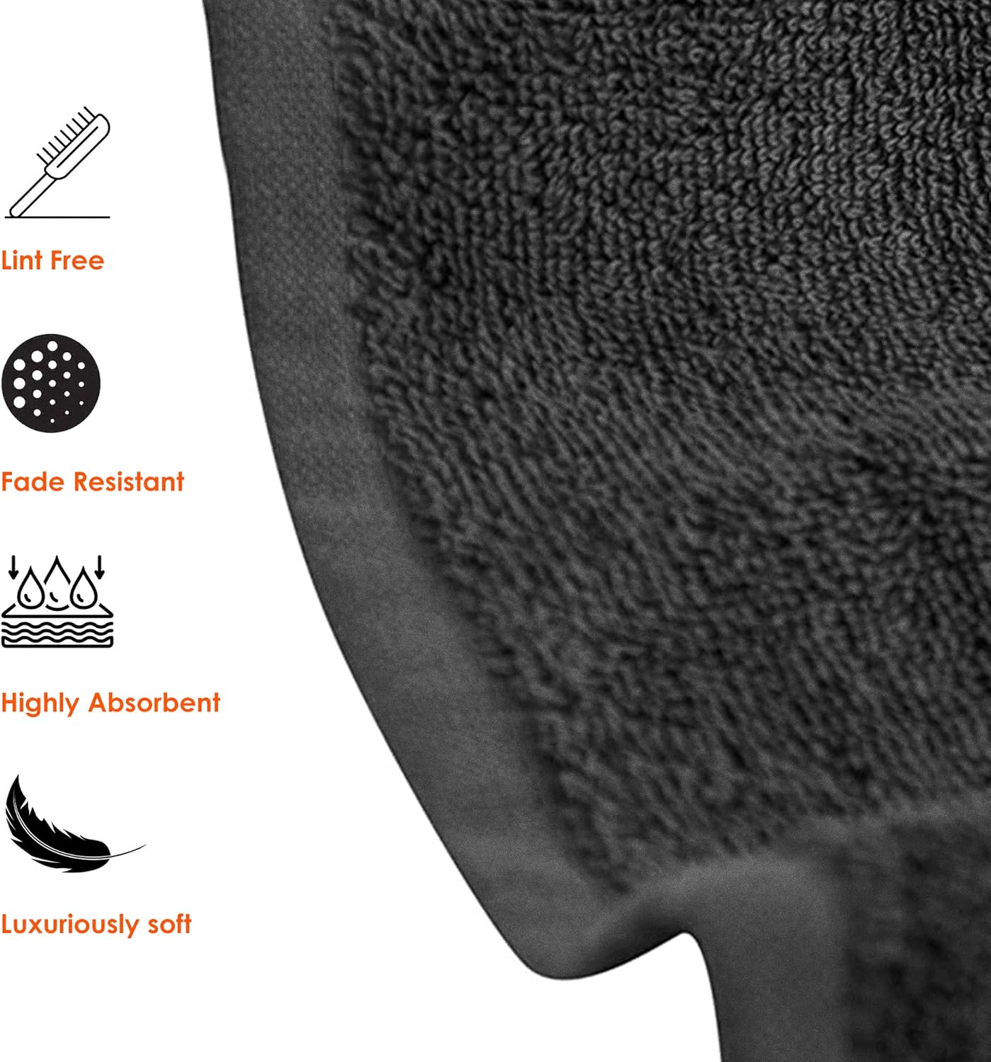 Quba Linen Luxury Hotel & Spa 100% Cotton Premium Bath Towels Set of 6 - 24x48 inch Ultra Soft Large Bath Towel Set Highly Absorbent Daily Usage Ideal for Pool and Gym Pack of 6: Kitchen & Dining