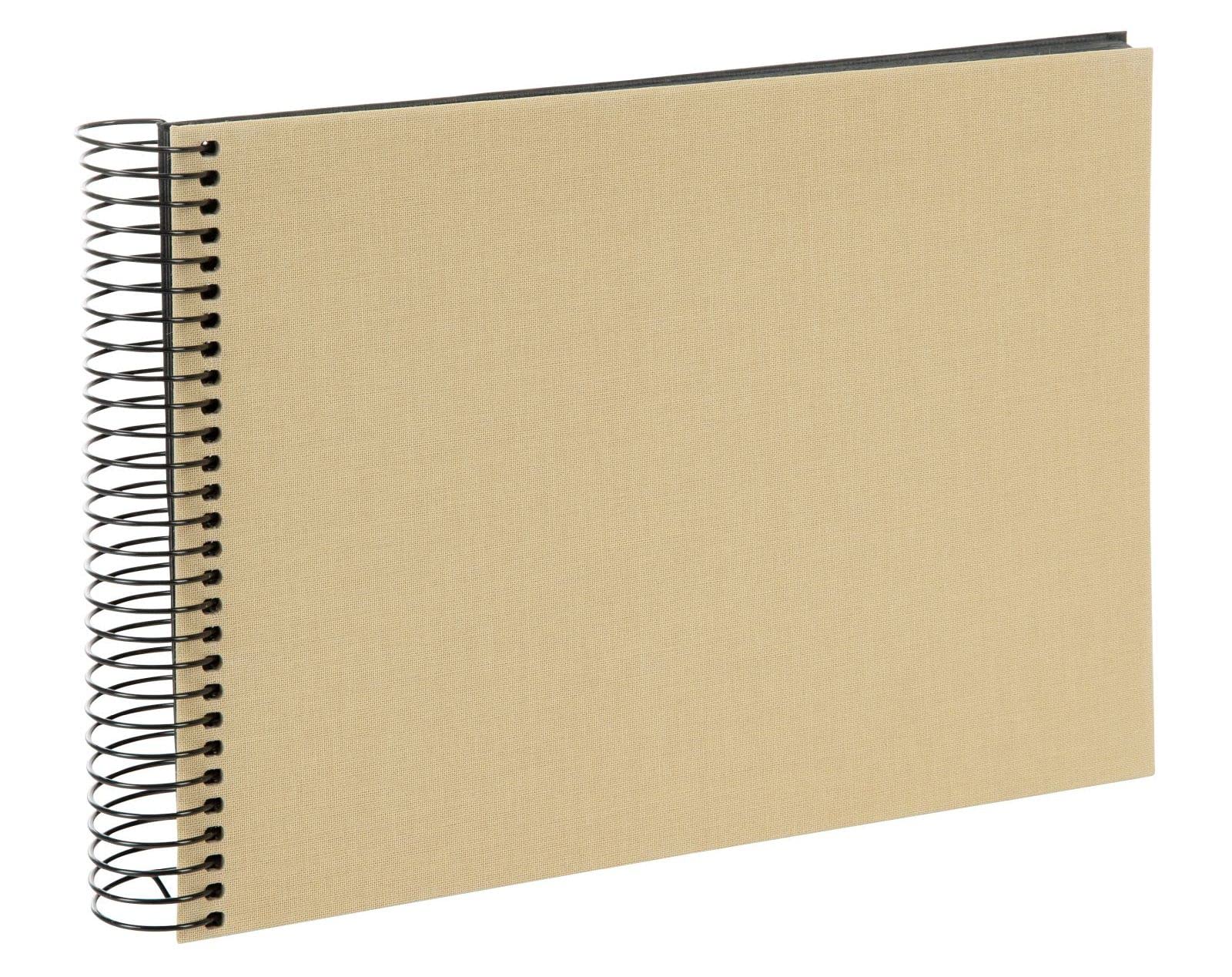 goldbuch Beige Linen Photo Album Black Pages 24 x 17 x 2.8 cm — image 1