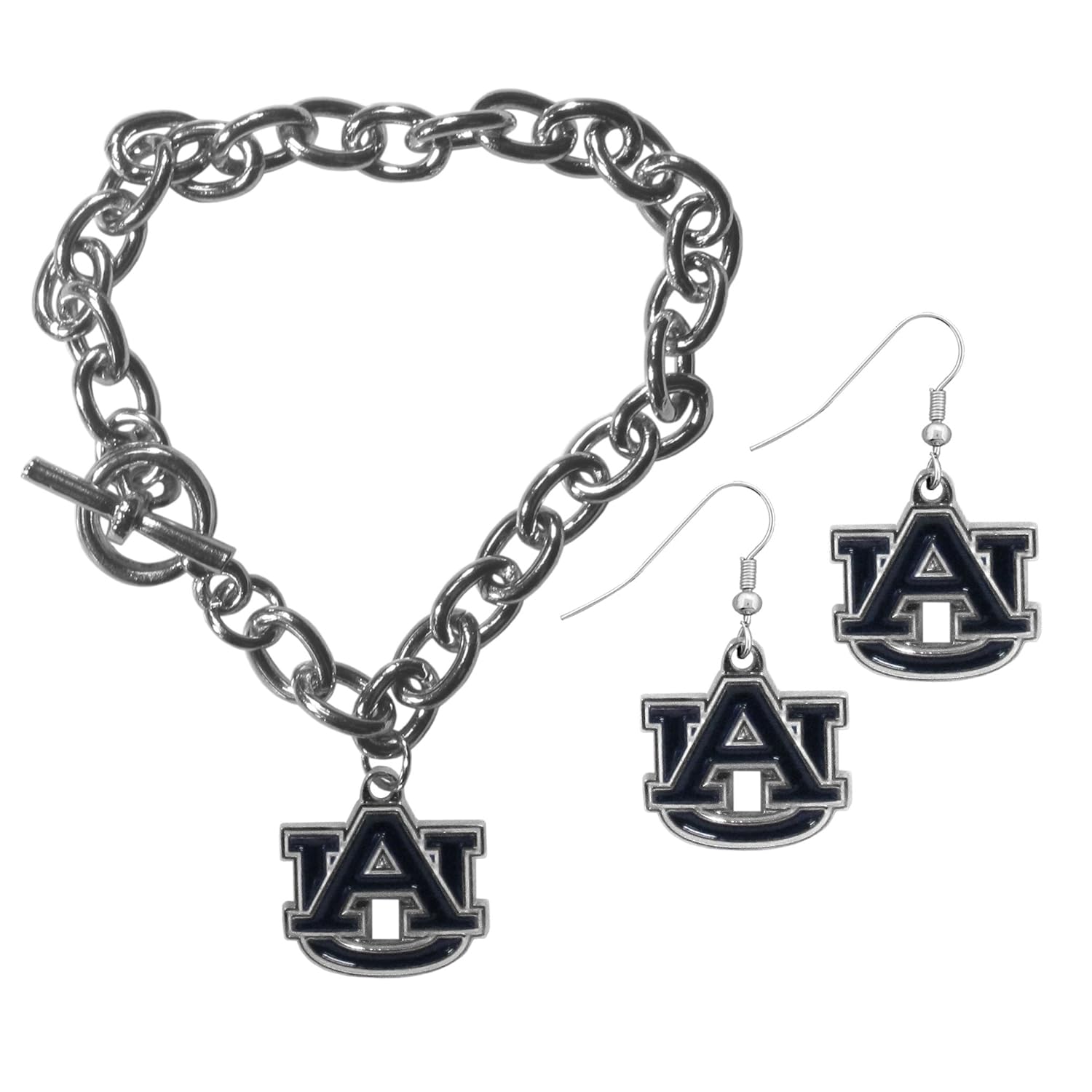 Siskiyou NCAA Womens Chain Bracelet and Dangle Earring Set