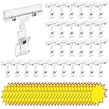 Yauhar 60Pcs Plastic Clear Sign Holder and Blank