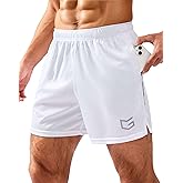 G Gradual Men's Gym Shorts 5"/7"/10" with Zipper Pockets Basketball Athletic Mesh Quick Dry Shorts for Workout Running Tennis