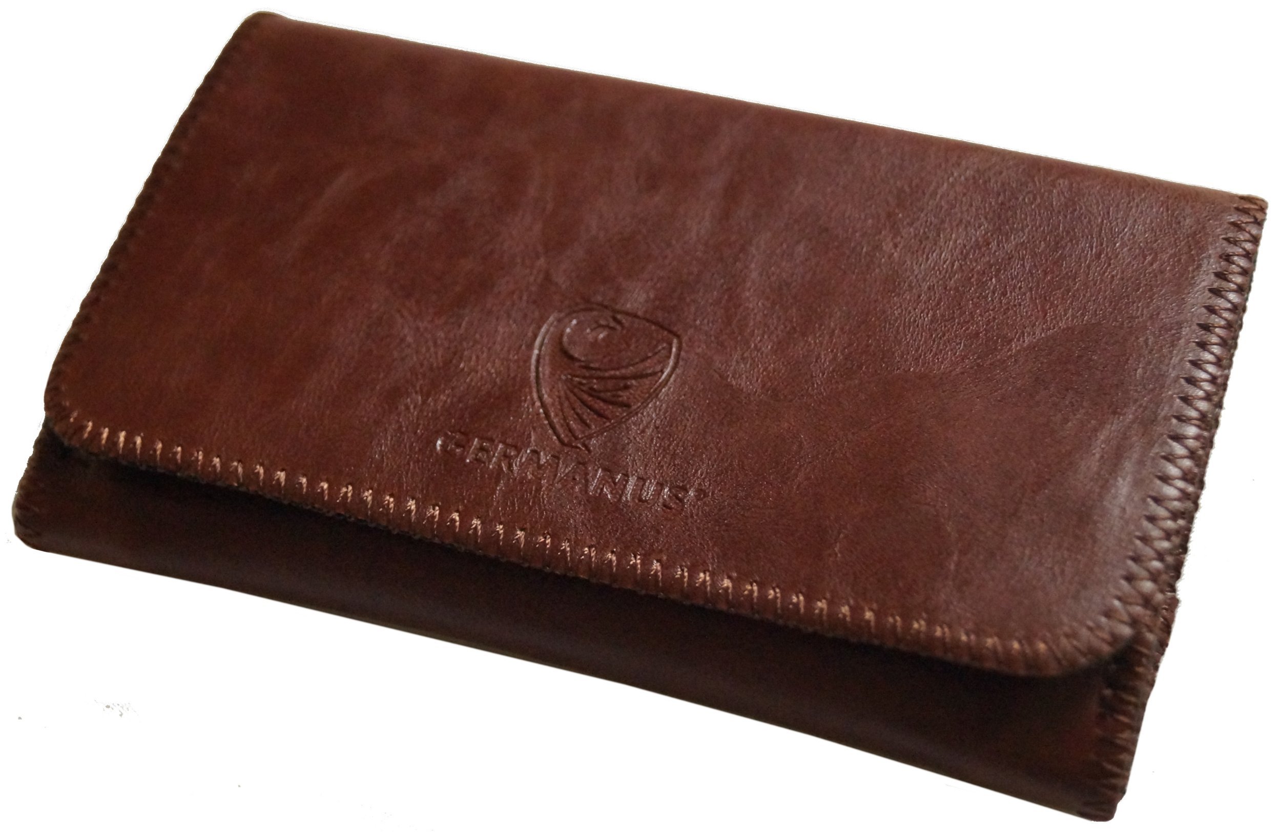 GERMANUS Tobacco Pouch from Artleather, Leather free - Made in EU - Atrobrunus