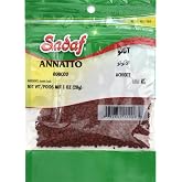 Sadaf Annatto Seed - Annato Seeds for Cooking and Food Flavoring - Achiote Seeds - Spices & Seasonings - Kosher - 1 Oz Reseal