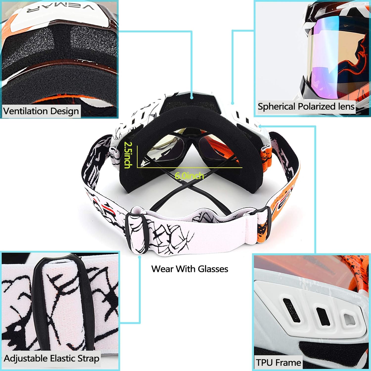 Motorcycle Motocross ATV Racing Dirt Bike Tactical Riding Goggles: Automotive