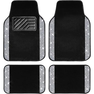 Black Two-Tone Carpet Floor Mats Heavy Duty Trunk Cargo Liner For Car Truck SUV - Foto 5