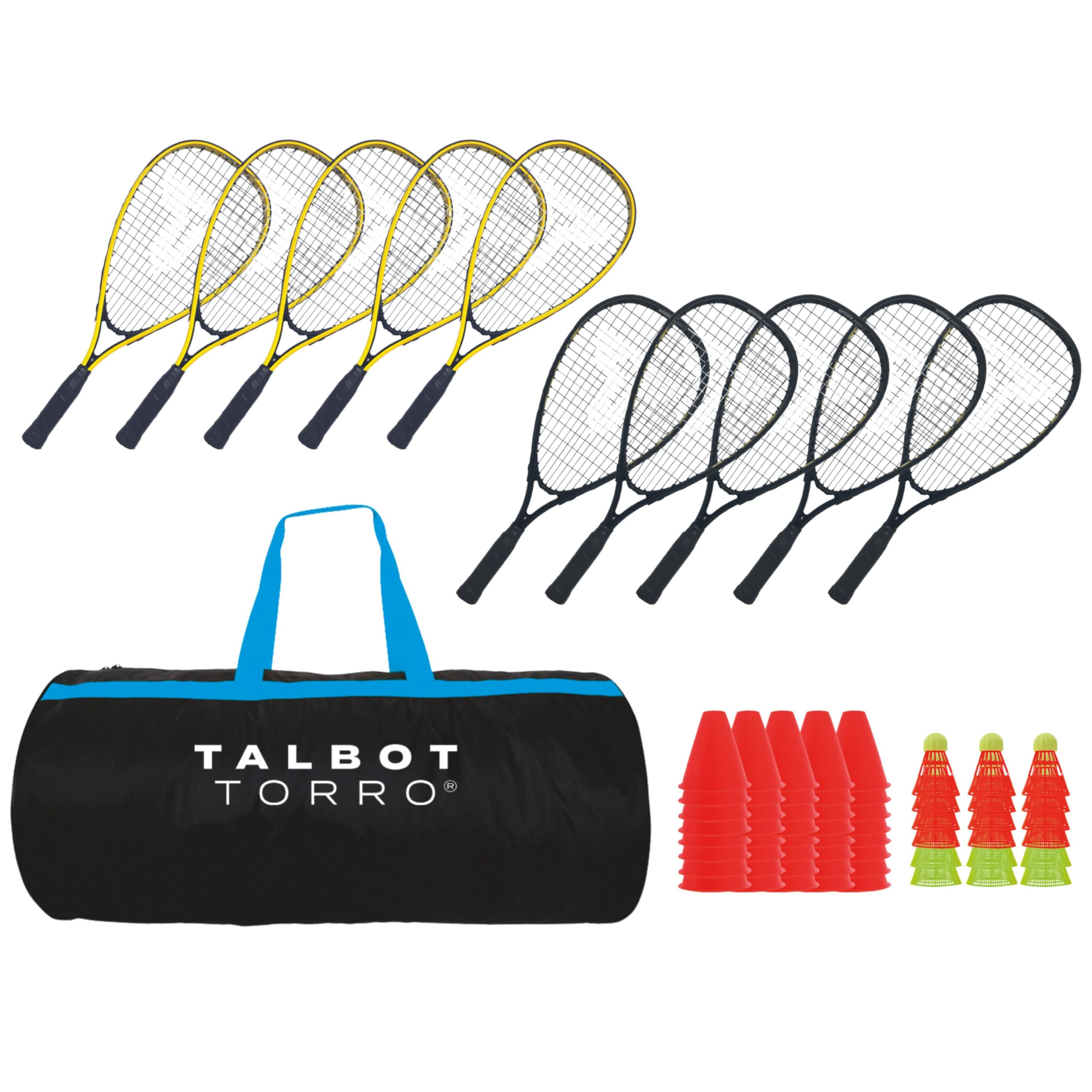 Talbot Torro Speedbadminton SCHOOL Set for 10 Players with Sportsbag, 490100