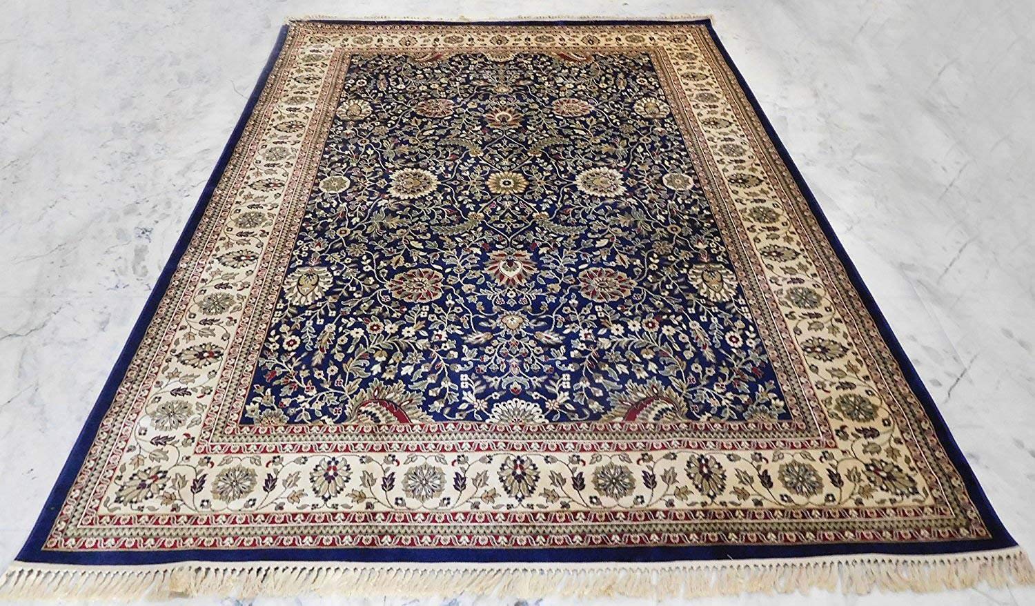 Buy PARADISE CARPET CREATION Traditional Kashmiri Silk Carpet for Your Hall Competitive Price 2.