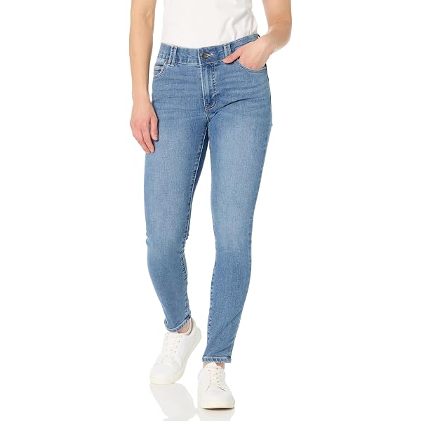 Nautica Women’s Sustainably Crafted Straight Leg Jeans – Mid-Rise, Comfort Stretch Denim