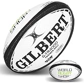 World Rugby Shop X Gilbert G-TR4000 Rugby Ball - Adult and Youth Sizes 3, 4, and 5 - Hand Stitched - 3 Ply Construction