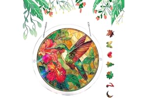 Acrylic Puzzle Suncatcher, 83 Pieces DIY Acrylic Suncatcher Puzzle Kit, Stained Glass Window Hanging, Decoration for Women Me
