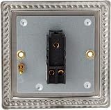 Varilight XGT1 1G 1 or 2 Way 10A Classic Toggle Georgian Brass Switch view 3