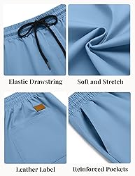 COOFANDY Men's Cotton Drawstring Shorts Casual