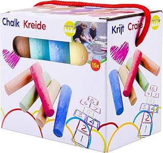 Eddy Toys - Straßenkreide, Kinderkreide, 15 teilig, verschieden Farben, 90726