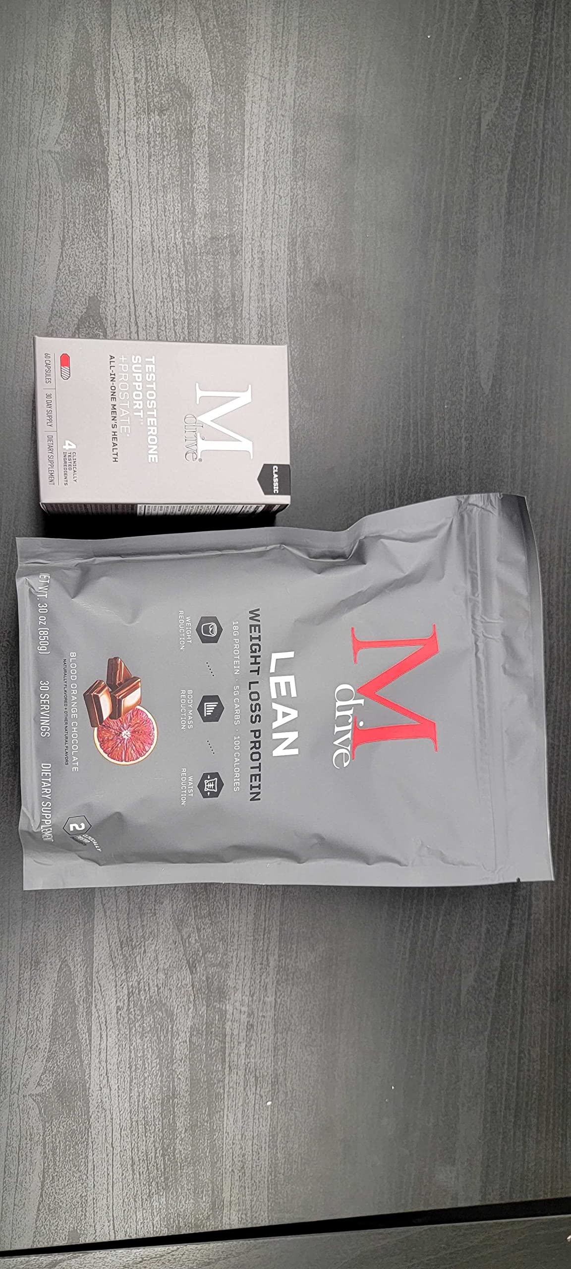 Mdrive Lean Weight Loss Protein Powder for Men Support and Preserve Lean Muscle Mass 30 Servings Classic for Men’s Health, Support Healthy Prostate, Eyes, Joint, Energy, Stress Relief 60ct