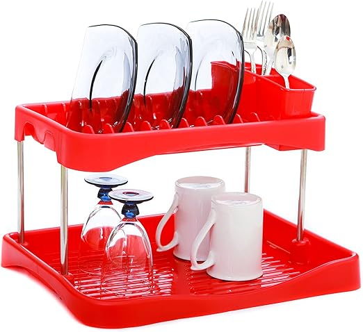 red dish rack amazon