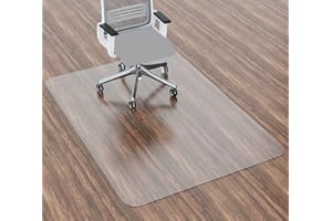 100pointONE Office Chair Mat for Hardwood Floor, 48'' x 48'' Transparent Office Floor Mat for Hard Floors, Plastic Desk Chair Mat Floor Protector for Office & Home - Square