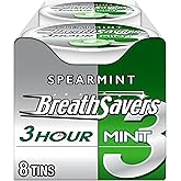 BREATH SAVERS Spearmint Sugar-Free Mints Tins, 1.27 oz, 8 ct | Spearmint Sugar-Free Breath Mints with Neutrazin, Pocket Tins for Car, Desk, Backpack and Long-Lasting Freshness, 8 ct