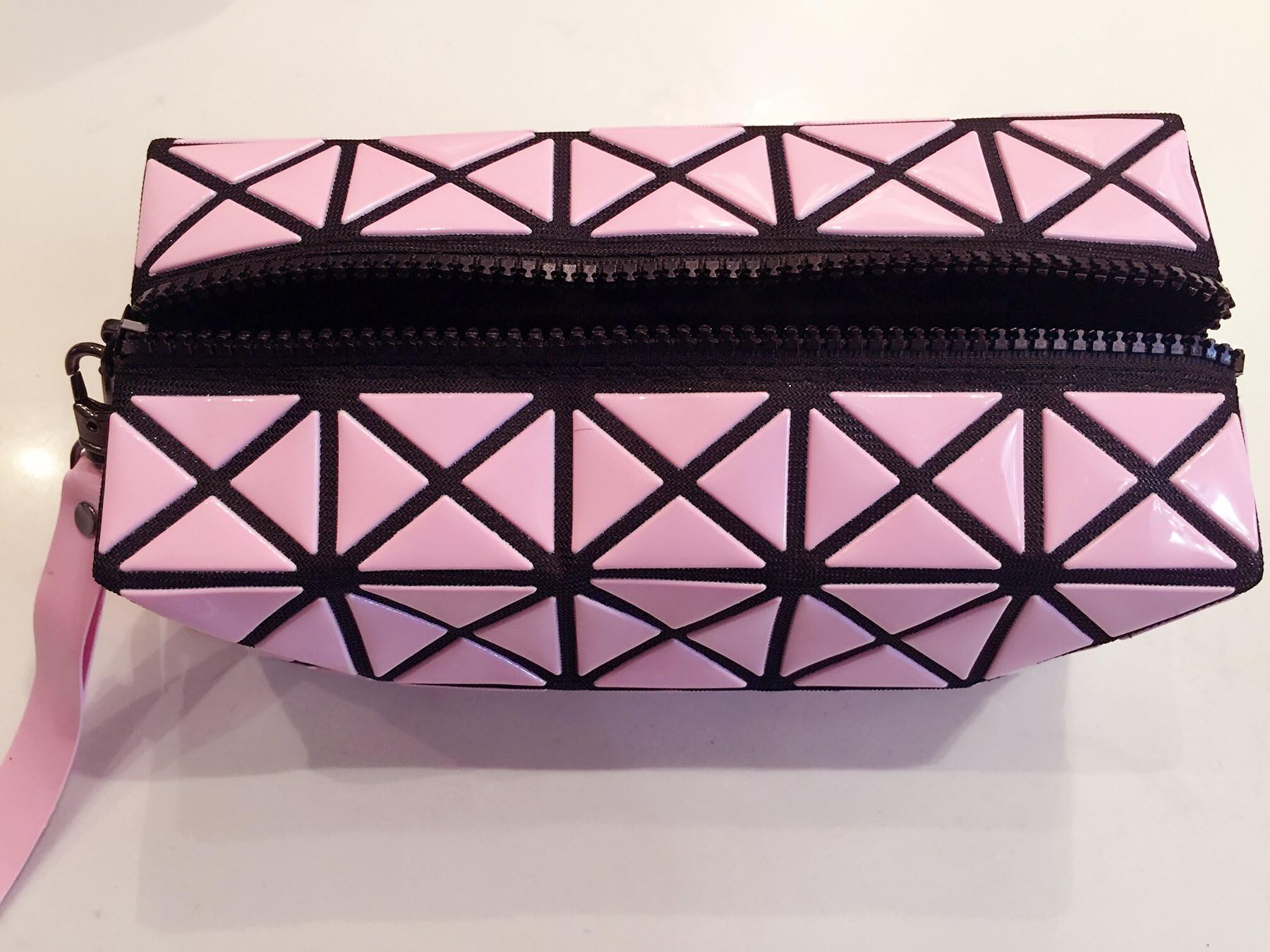 Invictus Pub Fashion lady bright diamond cosmetic bag,makeup bag or handbag, zipper deformable portable travel hand (Pink/S)