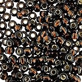 Miyuki Round Rocaille Seed Beads Size 6/0 20gm Silver Lined (SL) Dark Topaz