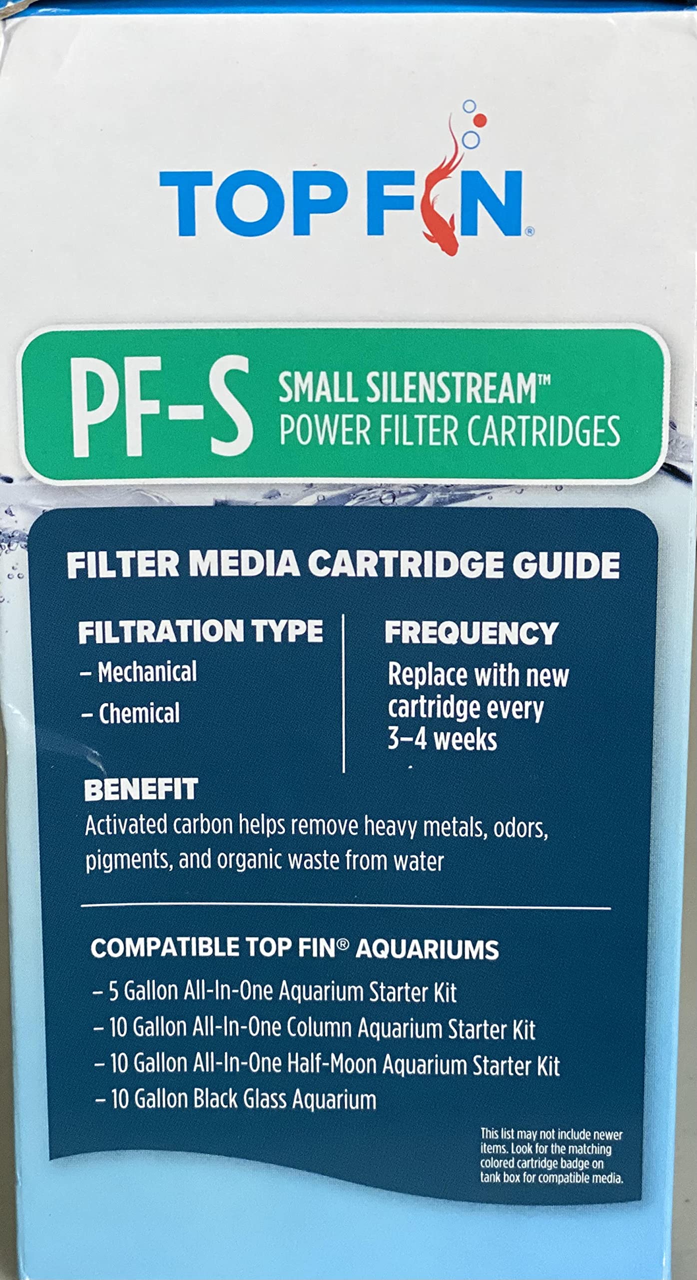 Top Fin Silenstream PFS Small Filter Cartridges (6 Count) Refill for