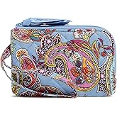 Vera Bradley Women's Cotton Double Zip ID Case Wallet With RFID Protection