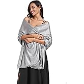 Pukguro Sparkling Metallic Shawls and Wraps for Weddings Lightweight Wraps Scarf for Women Evening Formal Party