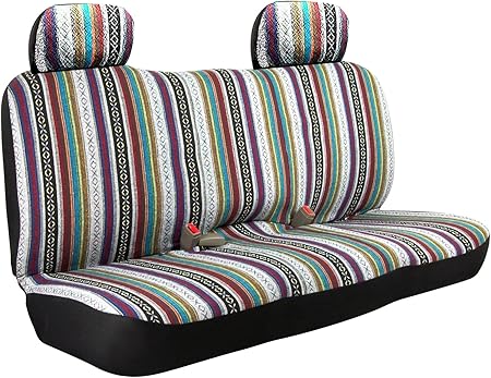 Amazon サドルブランケット織りbaja Incaベンチシートカバーフルサイズ車トラックsuv標準フィットwithヘッドレスト シートカバー 車 バイク