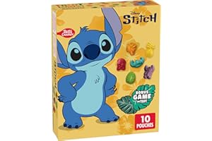 BETTY CROCKER Disney Stitch Fruit Flavored Snacks, Fat Free and Gluten Free Snacks, 8 oz (10 Pouches)