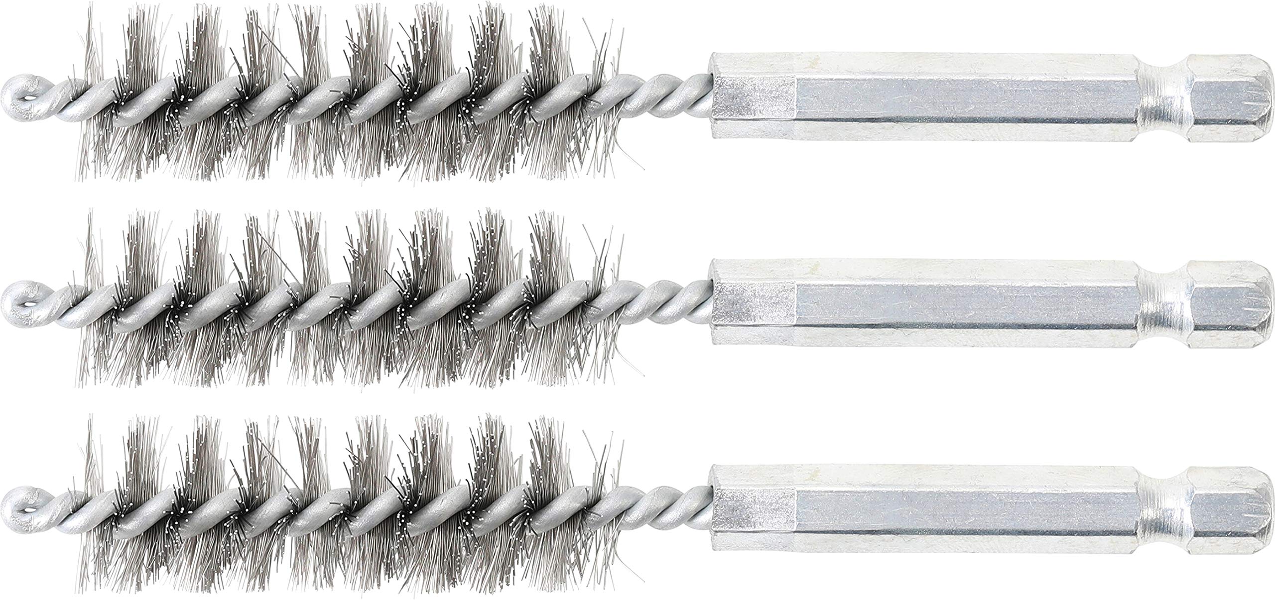 BGS 3078-14-S | Steel Brush | 14 mm | 6.3 mm (1/4") Drive | 3 pcs.