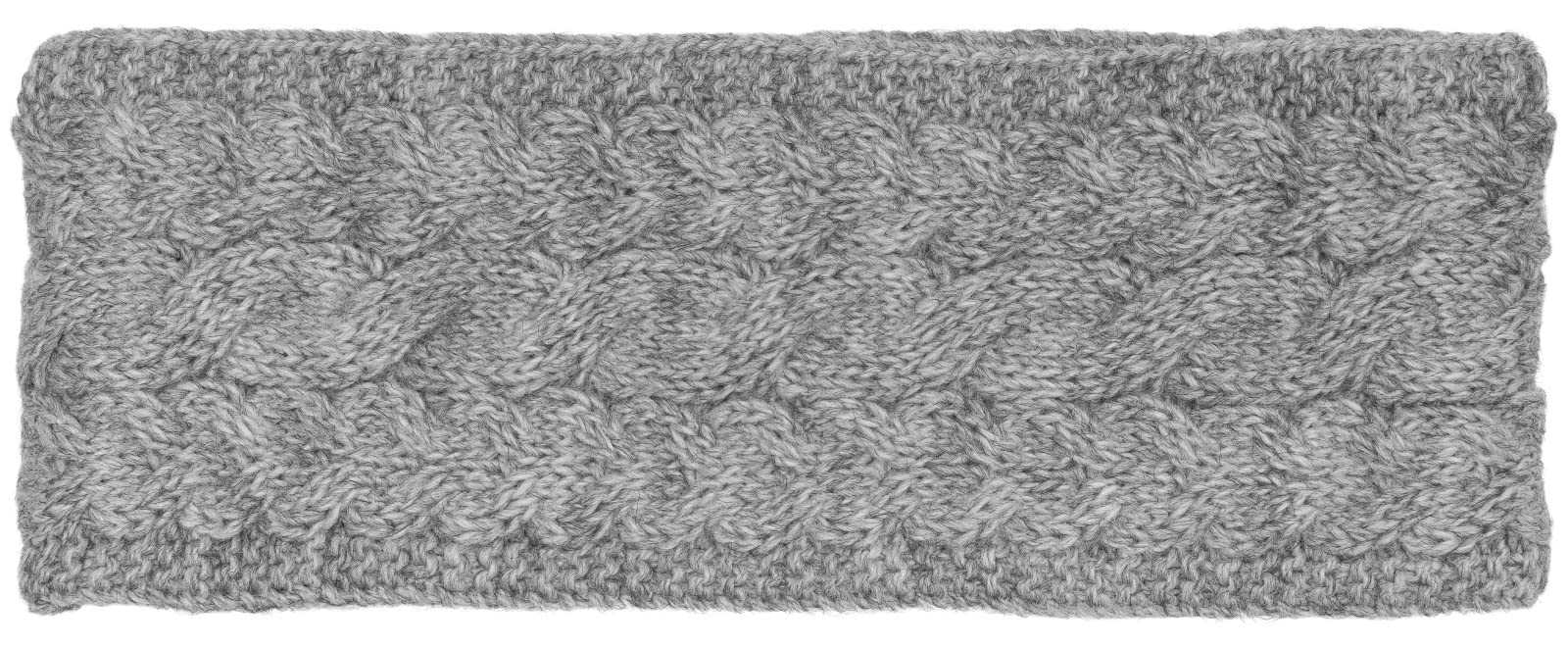 styleBREAKER ladies knitted headband unicoloured with cable stitch, thermo fleece lining, winter headband uni 04026058, Colour:Grey — image 1