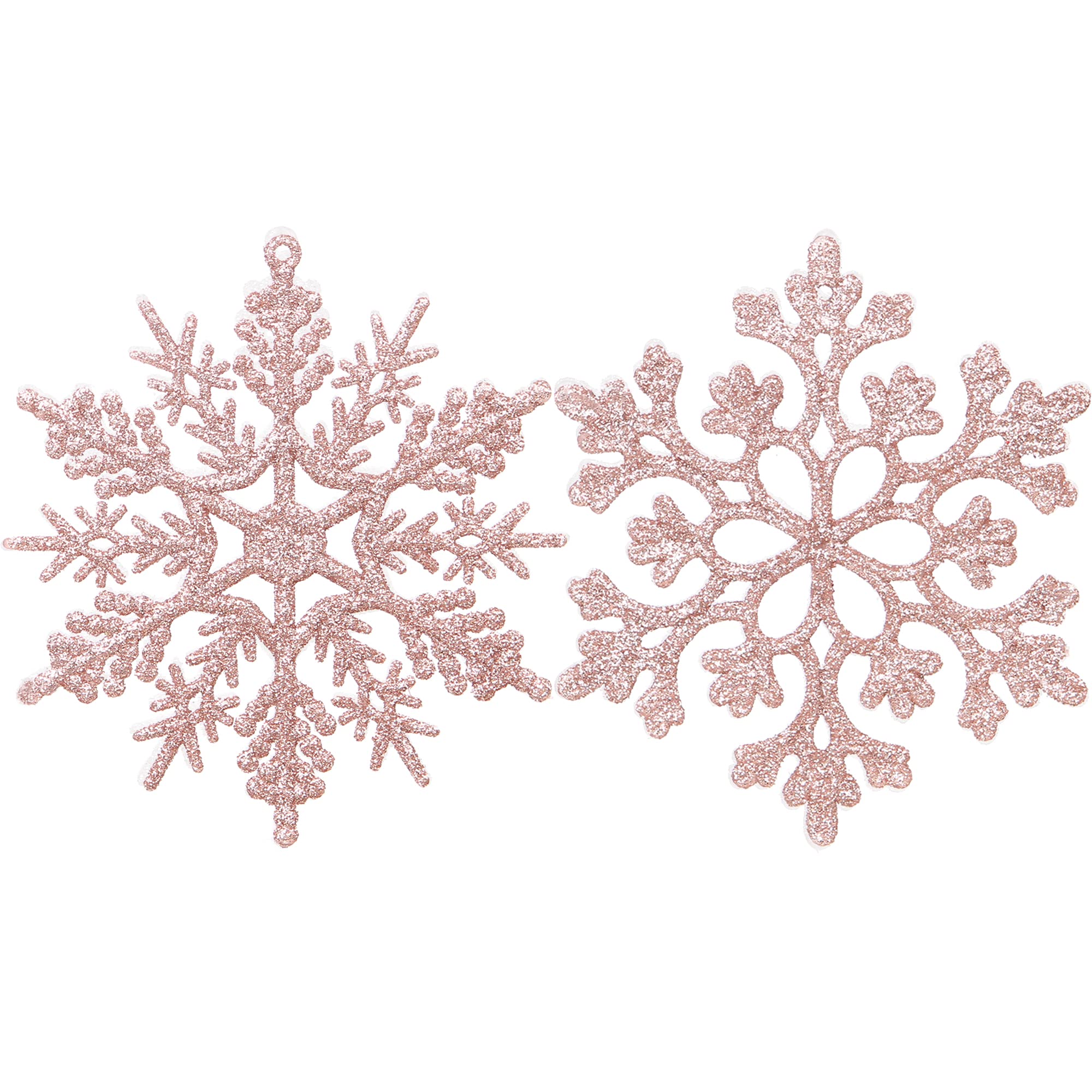Sea Team 4 Inch Glitter Snowflake Christmas Ornaments for Decorating Christmas Tree, 36 Pieces