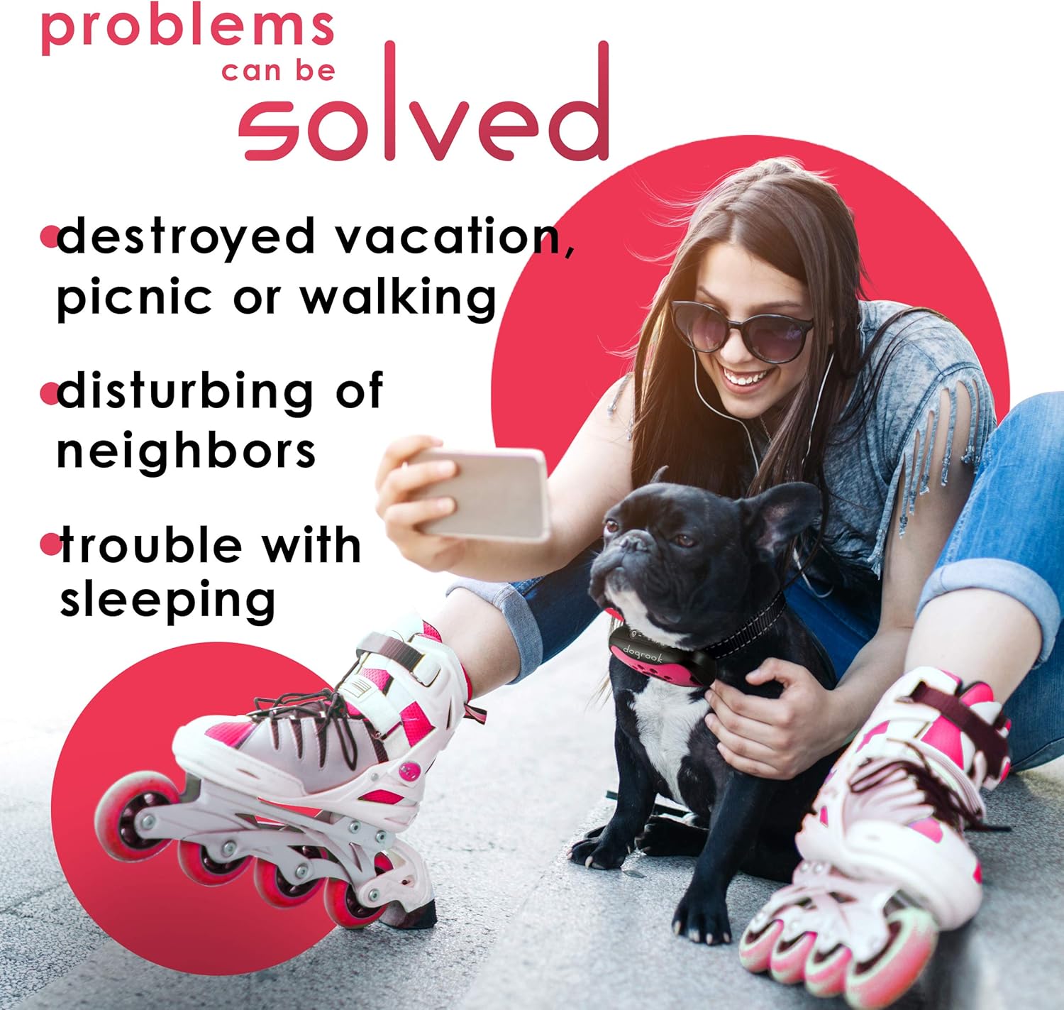 DogRook Rechargeable Dog Bark Collar - Humane, No Shock Barking Collar - w/2 Vibration & Beep Modes - Small, Medium, Large Dogs Breeds - No Harm Training - Automatic Action Without Remote - Adjustable : Kitchen & Dining