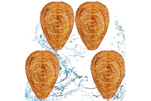 Honoson 4 Pieces Wasp Nest Decoy Hanging Fake Wasp Nest Waterproof Material Hornet Decoy for Hornets Yellow Jackets Home Garden Yard Outdoors (Orange)