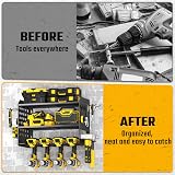 Yeabett 3 Layer Power Tool Storage Rack 4 Drill Holders Wall Mounted Black view 5