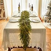 6FT Cedar Garland Christmas Winter Artificial Faux Greenery Garland for Table Mantle Stairs Fireplace Wall Decor Outdoor Indoor Porch Home Decorations