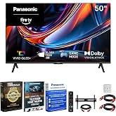 Panasonic W80 Series (2026 Model) 50-inch QLED 4K Glare Free Fire TV Bundle | TV-50W80CPS, Glare Free Pro, HDR10+ + 26 Month CPS Protection + 37"-70" Wall Mount + 2x HDMI Cable + Surge Adapter + TV Guide
