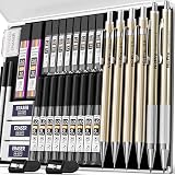 Nicpro 34-Piece Mechanical Pencil Set 0.3 0.5 0.7 0.9 mm with 2 mm Holders