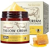 Gorgeurora Beef Tallow for Skin, Beef Tallow and Honey Balm 4.2oz, Tallow Face Moisturizer, Organic Grass - Fed Whipped Beef Tallow and Honey Balm - Deeply Moisturizing for Face & Body, Softens Dry