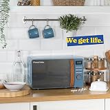 Russell Hobbs RHMD714BL 17 L 700 W Microwave Scandi Blue Wood Handle view 7